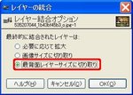 レイヤーの統合オプション
